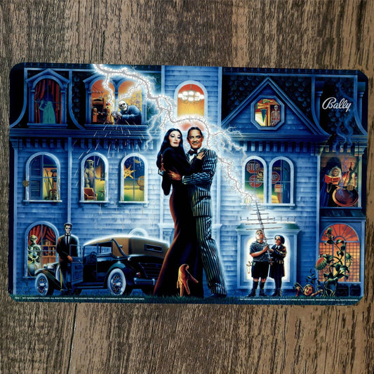Addams Family Arcade 8x12 Metal Wall Video Game Sign