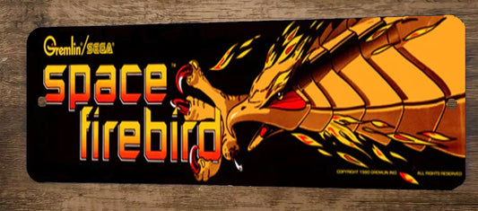 Space Firebird Arcade 4x12 Metal Wall Video Game Marquee Banner Sign