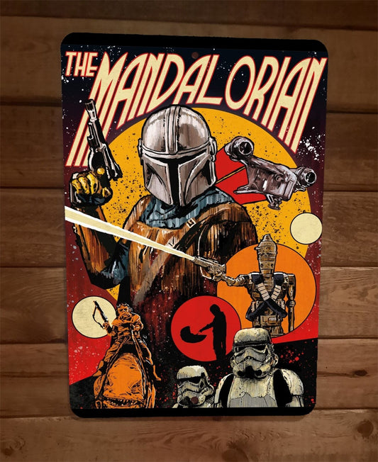 The Mandalorian Star Wars 8x12 Metal Wall Sign Comics Poster