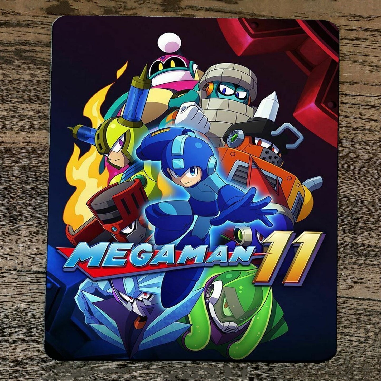 Mouse Pad Mega Man 11 Classic Arcade Video Game NES Box Cover