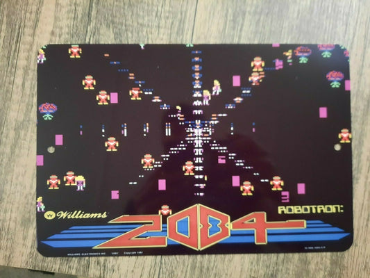 Robotron 2084 8x12 Metal Wall Sign Classic Arcade Video Game
