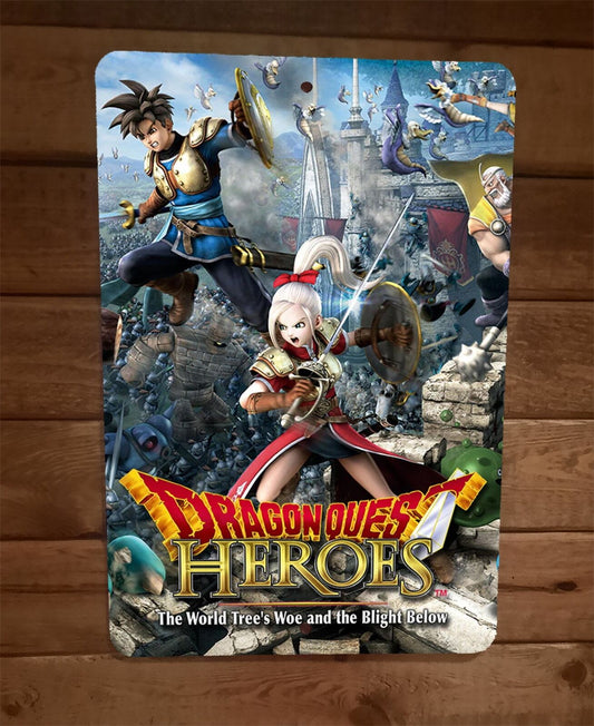 Dragon Quest Heroes 8x12 Metal Wall Sign Video Game Poster