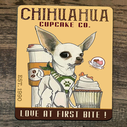 Mouse Pad Chihuahua Cupcake Co Love at First Bite