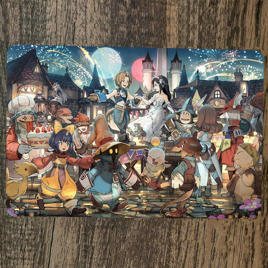 Final Fantasy 9 FFIX Characters Party 8x12 Metal Wall Video Game Sign Poster