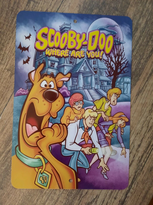 Scooby Doo Where Are You Classic Cartoon Hanna Barbera 8x12 Metal Wall Sign