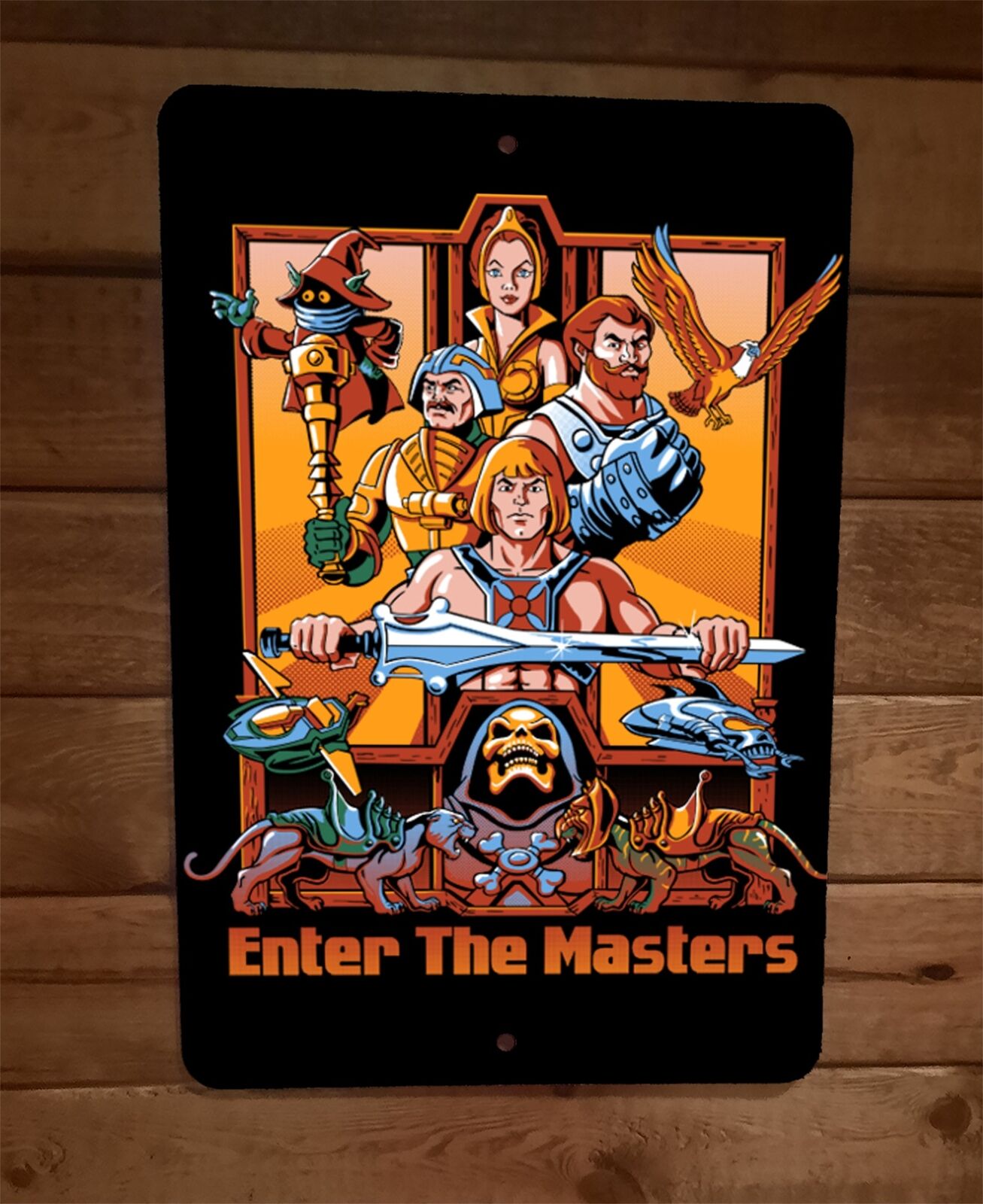 Enter the Masters 8x12 Metal Wall Sign MOTU of the Universe – Sign Junky