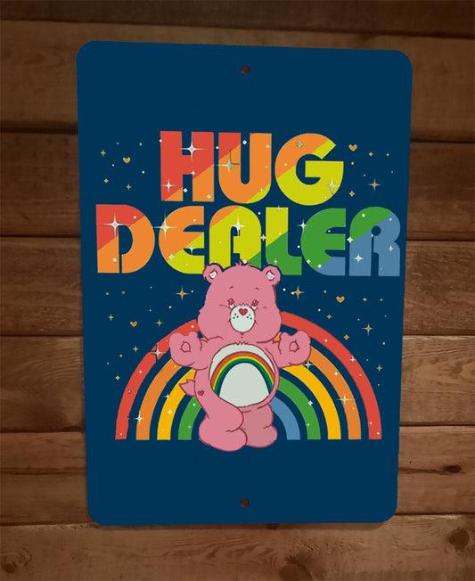 Hug Dealer 8x12 Metal Wall Poster Sign Cheer Care Bear Girl Power