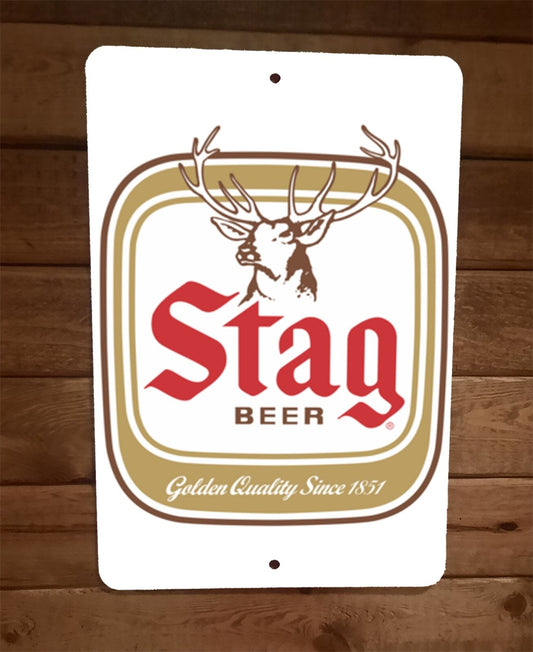 Stag Beer Golden Quality Since 1851 8x12 Metal Wall Bar Sign Poster