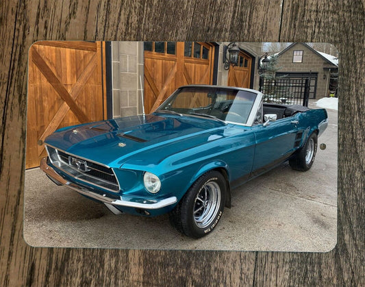 1967 Mustang Convertible 8x12 Metal Wall Car Garage Sign Poster
