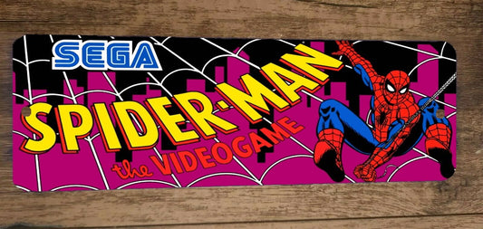 Spider Man Marquee Banner 4x12 Metal Wall Video Game Arcade Poster Spiderman