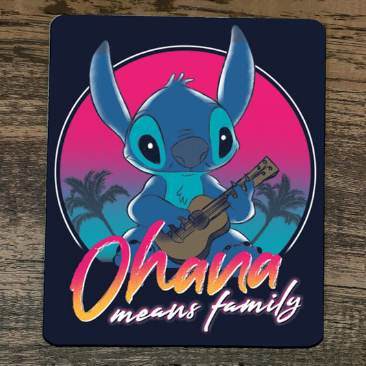 Mouse Pad Ohana Means Family Stitch Lilo