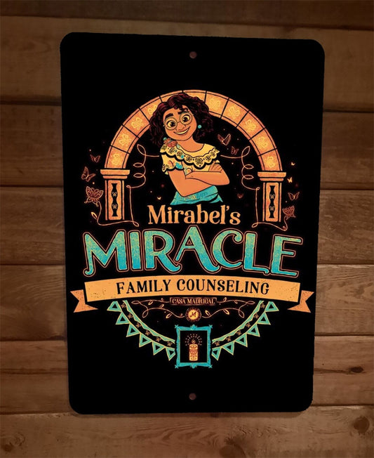 Mirabels Miracle Encanto Family Counseling 8x12 Metal Wall Sign Poster