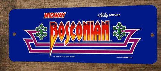 Bosconian Arcade 4x12 Metal Wall Video Game Marquee Banner Sign
