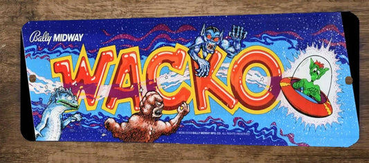 Wacko Arcade x12 Metal Wall Video Game Marquee Banner Sign