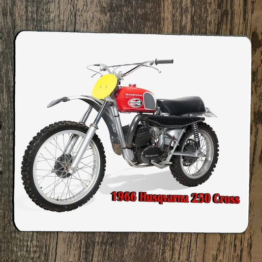 Mouse Pad 1966 Husqvarna 250 Cross Motocross Dirt Bike Motorcycle