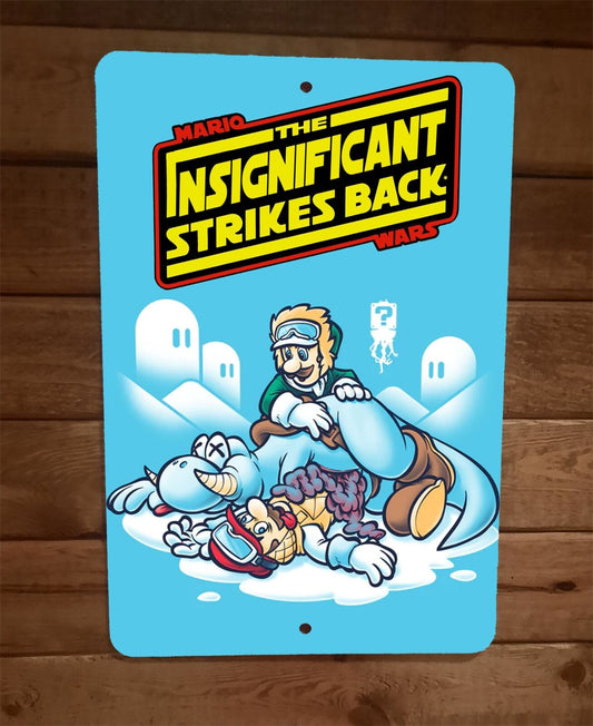 Mario Star Wars Episode V The Insignificant Strikes Back 8x12 Metal Wall Sign
