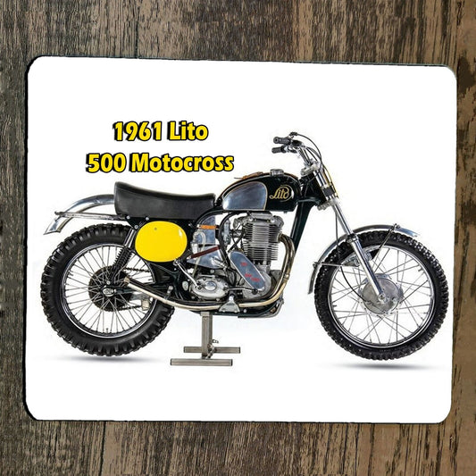 Mouse Pad 1961 Lito 500 Motocross Dirt Bike Motorcycle