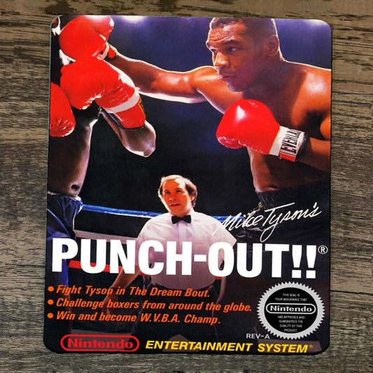 Mouse Pad Punch Out Classic Arcade Video Game Tyson Mike NES Box Cover