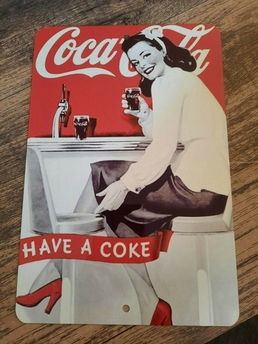 Coca Cola Vintage Ad Have a Coke 8x12 Metal Wall Bar Soda Sign