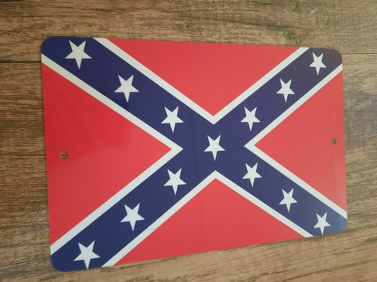 Southern Pride Flag 8x12 Metal Wall Military Armed Forces Sign