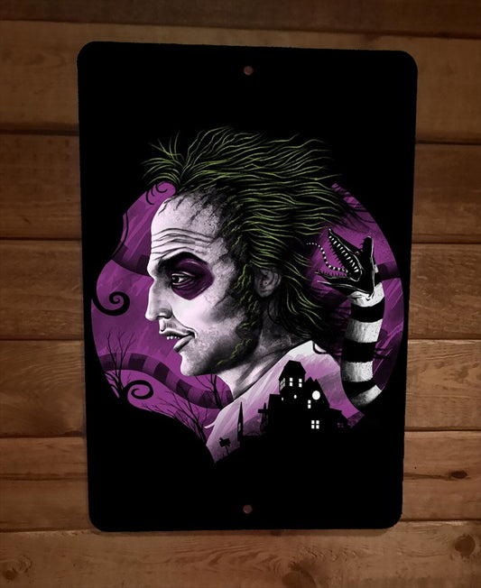 Devious Ghost Beetlejuice 8x12 Metal Wall Sign Poster