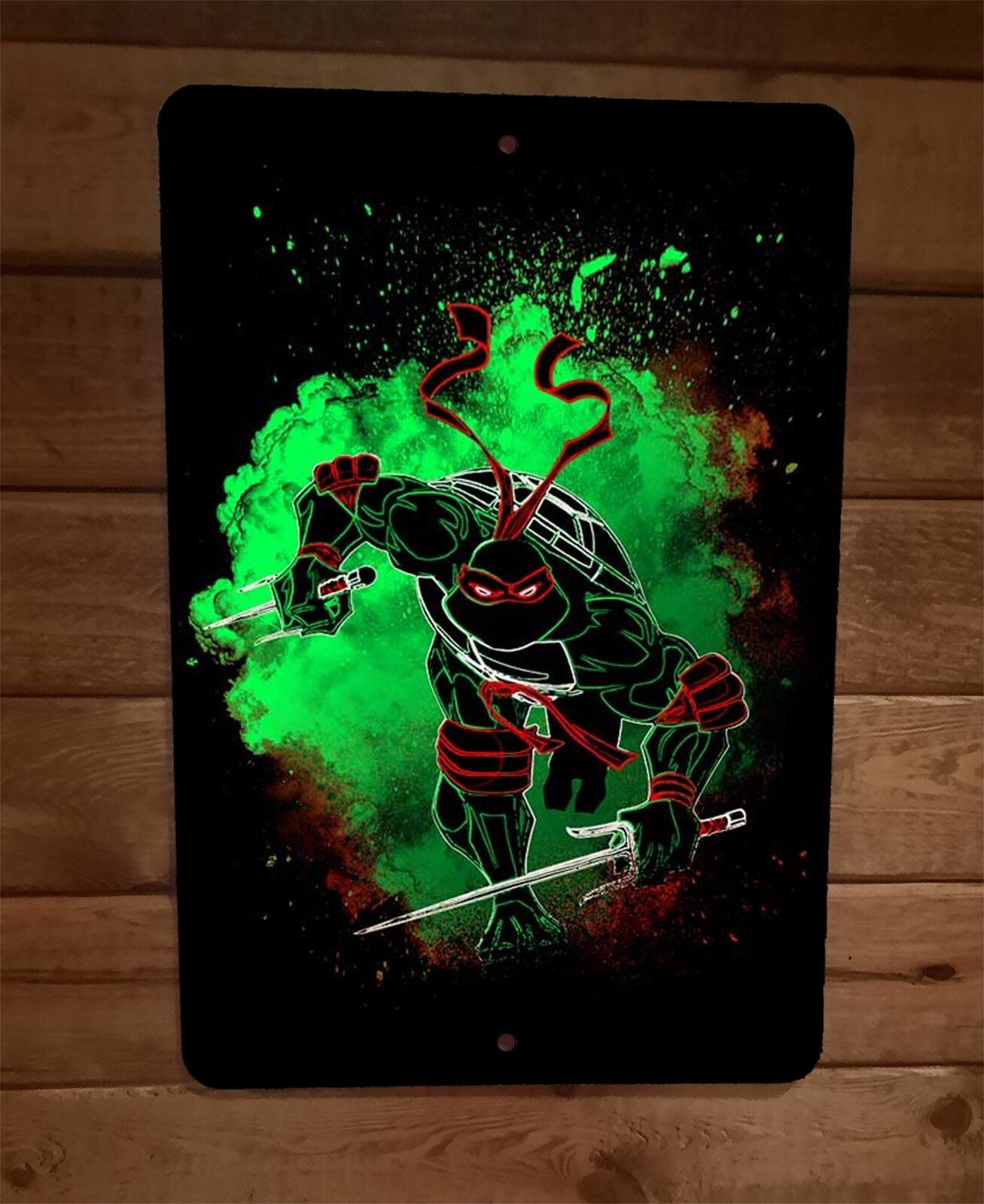 Sai Master Raphael Red Mutant Ninja Turtle 8x12 Metal Wall Sign Poster TMNT
