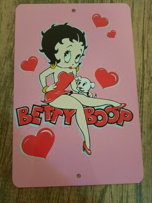 Betty Boop Classic Cartoon 8x12 Metal Wall Sign Girl Power
