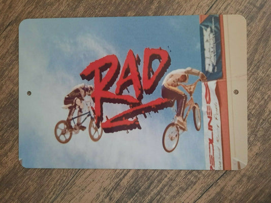 RAD BMX Retro 80s Movie Poster 8x12 Metal Wall Sign
