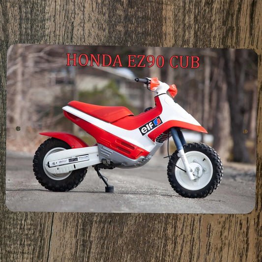 Honda EZ90 Cub Motorcycle 8x12 Metal Wall Sign