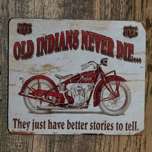 Mouse Pad Old Indians Never Die They Just Have Better Stories To Tell Motorcycle