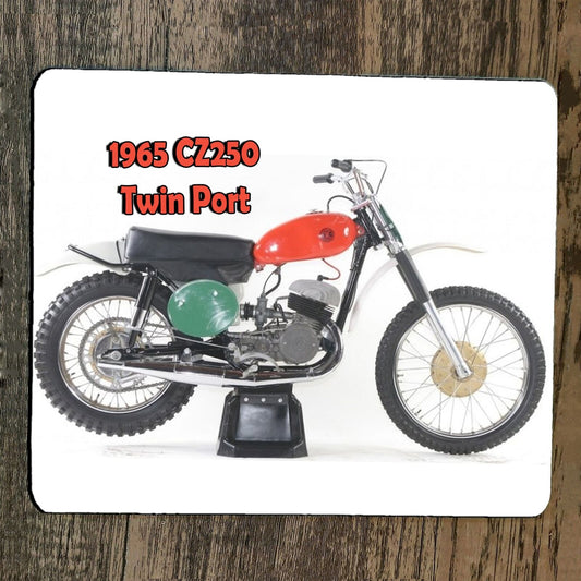 Mouse Pad 1965 CZ250 Twin Port Motocross Dirt Bike Motorcycle