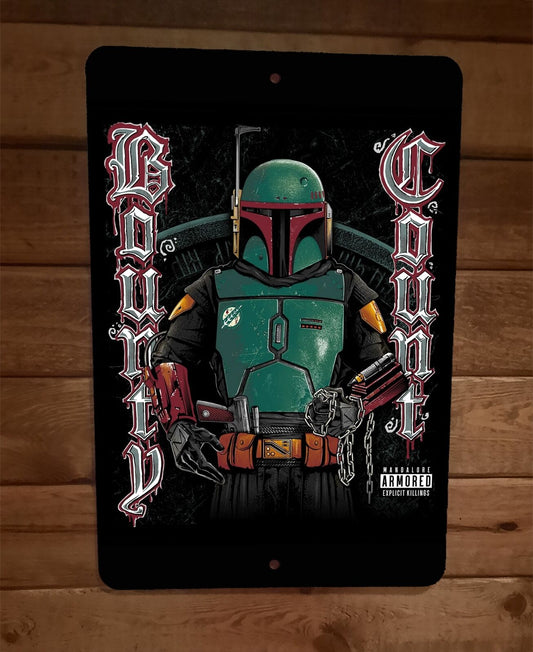 Body Count Boba Star Wars Fett 8x12 Metal Wall Sign