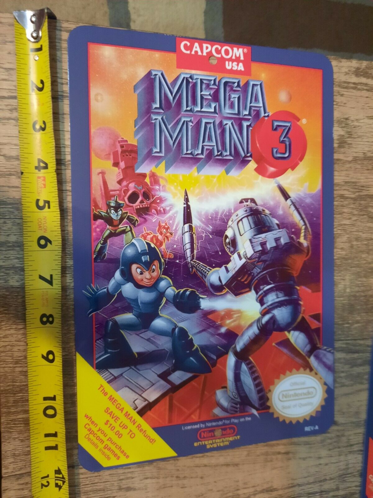 Mega Man 3 Video Game Box 8x12 Metal Wall Sign Retro 80s Arcade