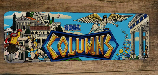 Columns Video Game Arcade 4x12 Metal Wall Sign Marquee Banner Sega Retro 80s