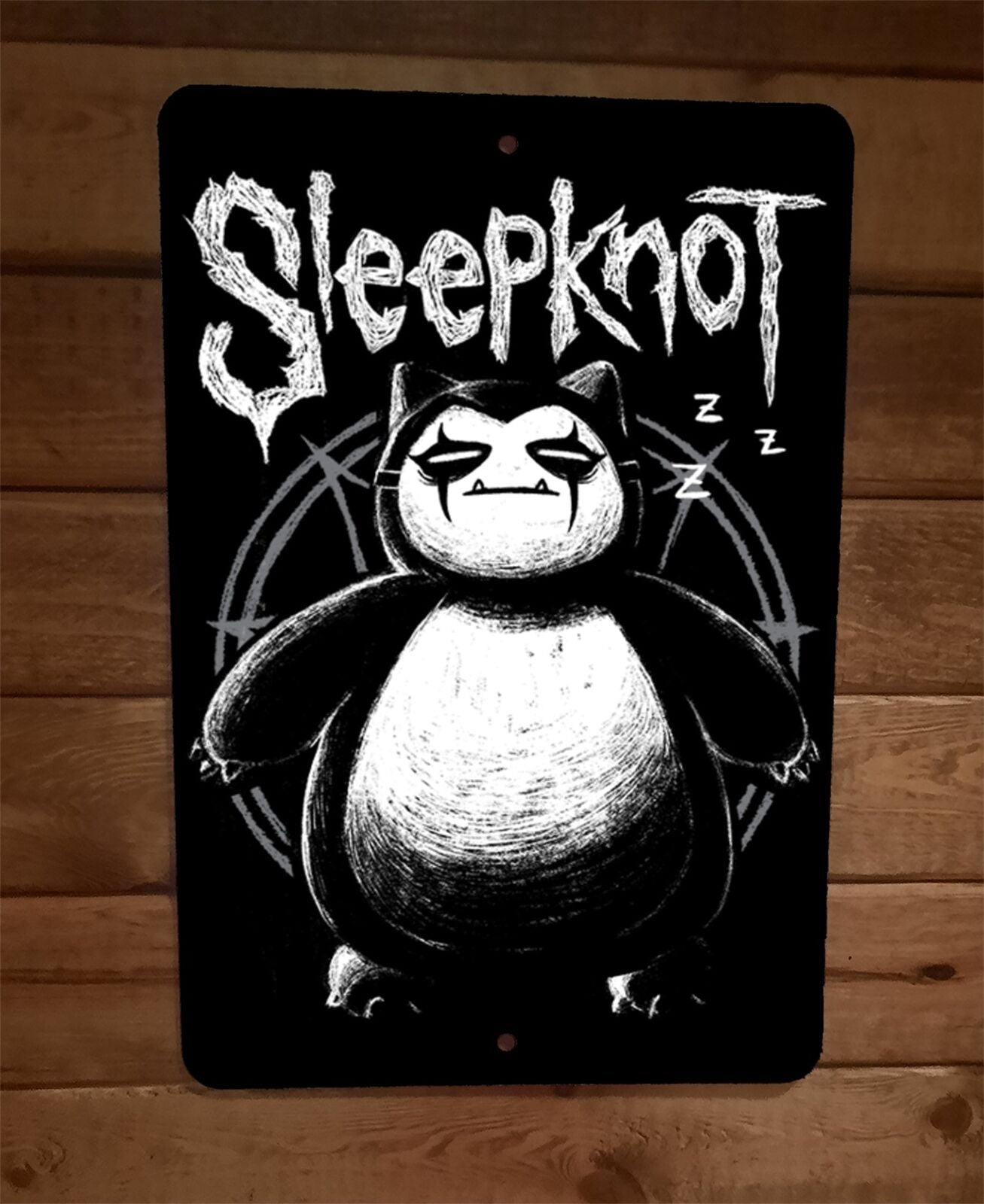 Sleepknot Snorlax 8x12 Metal Wall Sign