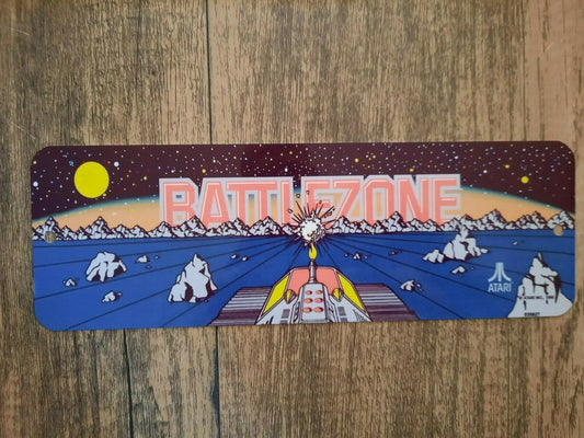 Battlezone Classic Arcade Video Game Marquee Banner 4x12 Metal Wall Sign Retro 80s