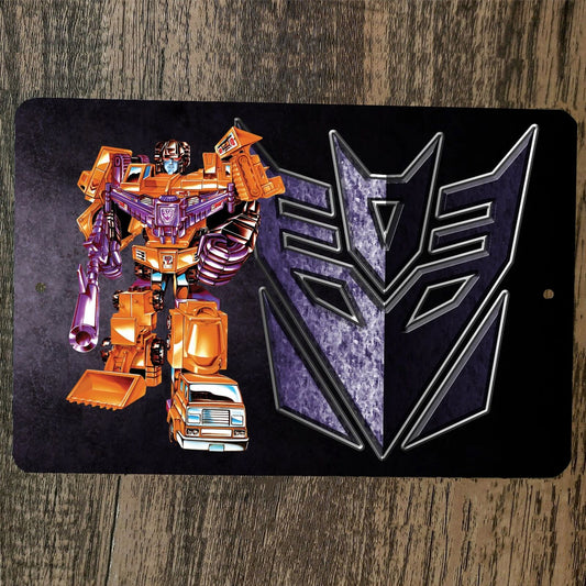 G2 Orange Decepticon Devastator 8x12 Metal Wall Sign Poster Transformers