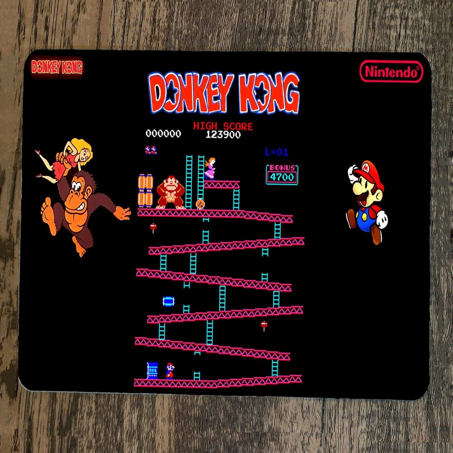 Mouse Pad Kong Donkey Classic Arcade Video Game NES