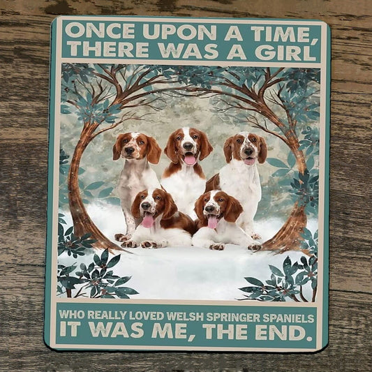 Mouse Pad Once Upon a Time There was Girl who Loved Springer Spaniels Dogs #2