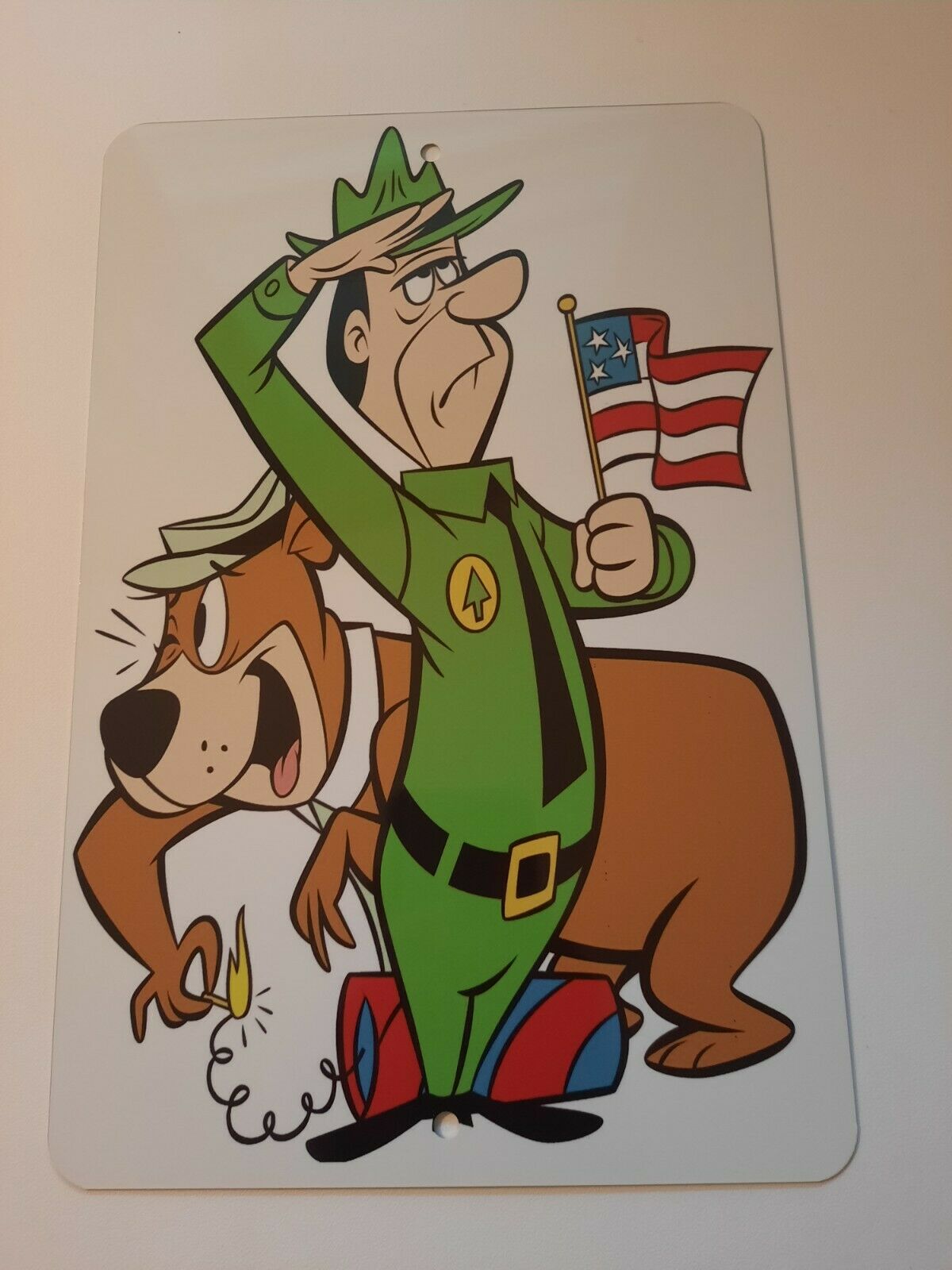 Yogi Bear and the Ranger 8x12 Metal Wall Sign Classic Cartoon Hanna Barbera