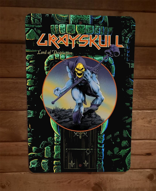 Grayskull Lord of Destruction 8x12 Wall Sign Skeletor MOTU Masters of Universe