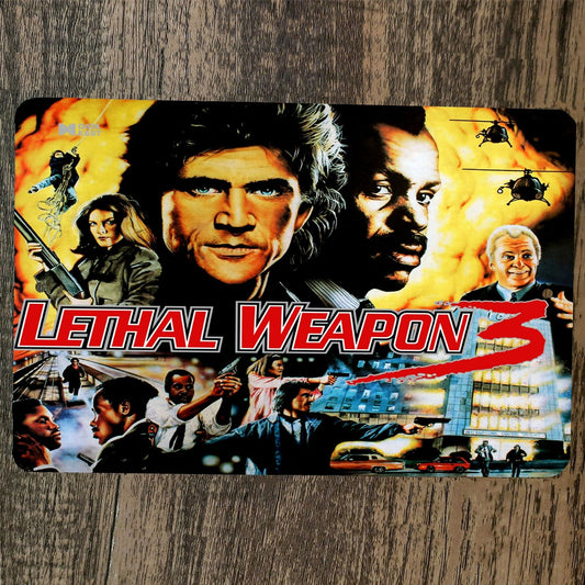 Lethal Weapon 3 Arcade 8x12 Metal Wall Video Game Sign