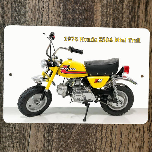 1976 Honda Z50A Mini Trail Motor Bike 8x12 Metal Wall Garage Sign Poster