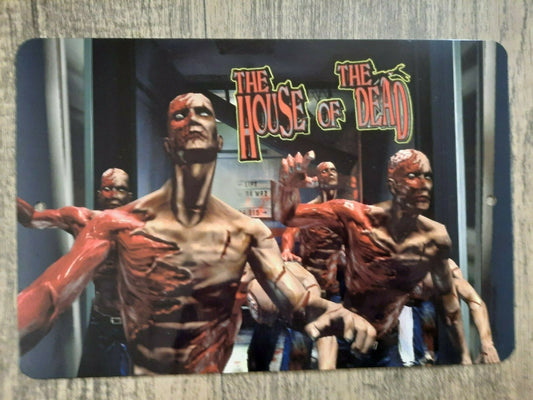 House of the Dead Arcade Video Game 8x12 Metal Wall Sign