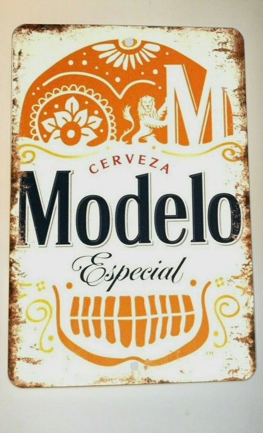 Vintage Modelo Beer 8x12 Metal Wall Bar Sign