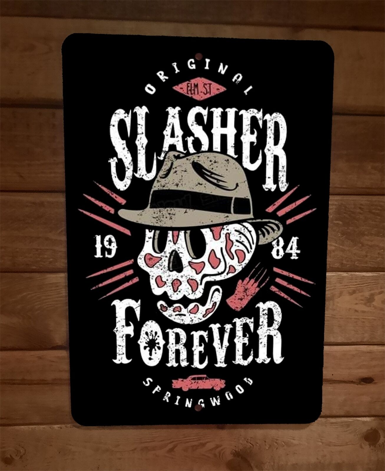 The Original Elm Street Slasher Forever Horror Halloween 8x12 Metal Wall Sign