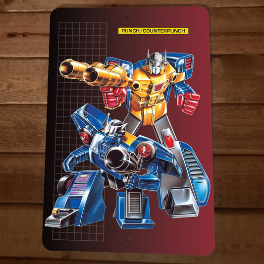 Punch and Counterpunch 8x12 Metal Wall Sign Poster Transformers