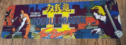 Double Dragon II 2 Classic Arcade Video Game Marquee Banner 4x12 Metal Wall Sign Retro 80s
