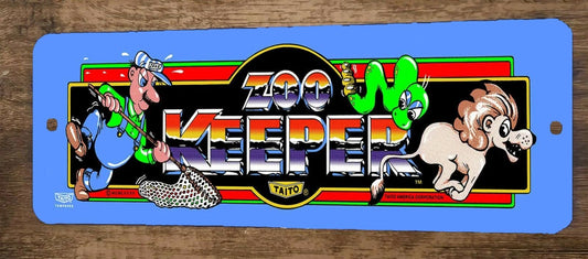 Zoo Keeper 4x12 Metal Wall Video Game Arcade Sign Poster