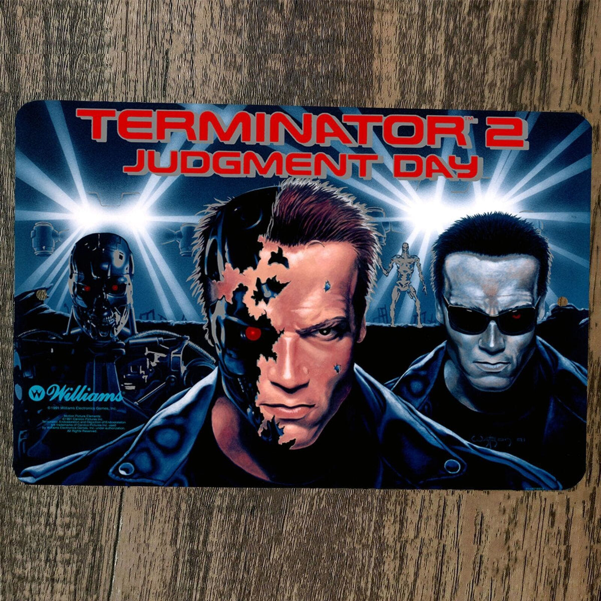 Terminator Red Sign Terminator 2 Judgement Day 8x12 Metal Wall Sign Video Game Poster ...